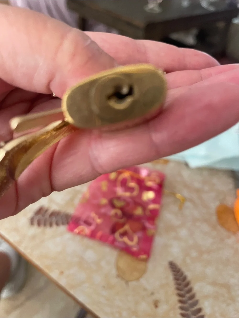 Louis Vuitton Gold Padlock Keychain Charm